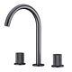 Hot and Cold Basin Mixer Water Sink Faucets Deck Mounted Dual Holder Three Holes