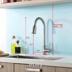 InArt Single-Handle Kitchen Sink Mixer 360° Pull-Down Sprayer Kitchen Faucet wit