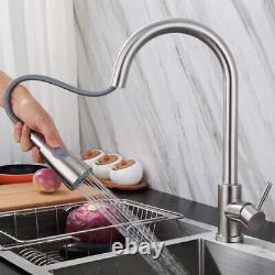 InArt Single-Handle Kitchen Sink Mixer 360° Pull-Down Sprayer Kitchen Faucet wit