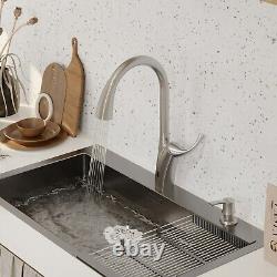Infrared Dual Function Mixer Touchless Pull-Down Kitchen Faucet withSoap Dispenser