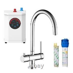 Instant Boiling Water Kitchen Tap 3 in 1 Hot/Cold Water Filter & Tank Twin Lever