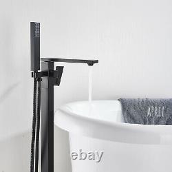JiaYouJia Freestanding Tub Faucet with Handshower Floor Mount Tub Filler Bronze