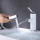 KAIYING Bathroom Sink Faucet with Pull Out Sprayer, Regular, Chrome & White
