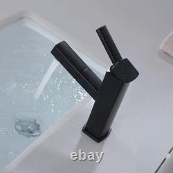 KAIYING Bathroom Sink Faucet with Pull Out Sprayer, Single Handle Basin Mixer