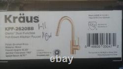 KRAUS KPF-2620BB Oletto Single-Handle Pull-Down Sprayer Kitchen Faucet in Gold