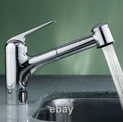 KWC DOMO SINGLE-HOLE, SINGLE-LEVER KITCHEN MIXER WITH SWIVEL SPOUT withP/OUT SPRAY