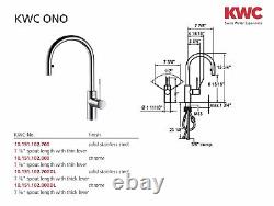 KWC Ono Mixer Tap, Stainless Steel Pull Down Sprayer, High Pressure New Open Box