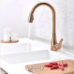 Kitchen Basin Sink Mixer Tap Rose Gold Single Handle Faucet Vanity Faucets