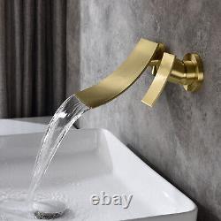 Kitchen Bathroom Faucet Wall Waterfall Single Handle Vanity Sink Mixer Taps