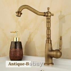 Kitchen Faucet 360 Swivel Bathroom Basin Sink Mixer Bronze Tap Vintage Copper