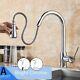 Kitchen Faucet Brushed Nickel Mixer Faucet Single Hole Pull Out Spout Sink Mixer