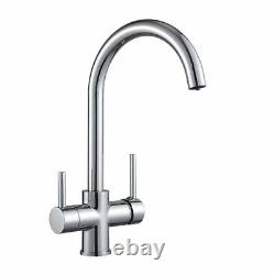 Kitchen Faucet Filtered Deck Mounted Thermostatic Mixer Lever Tap Drinking Sink