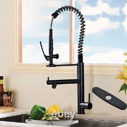 Kitchen Faucet Pull Down Spray Swivel Single Handle Mixer Tap Oil Rubber Bronze