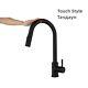 Kitchen Faucet Pull Out Black Sensor Touch Control Spray Smart Induction Black