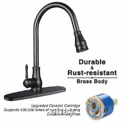 Kitchen Faucet Sink Pull Down Sprayer Single Handle Swivel Mixer Tap