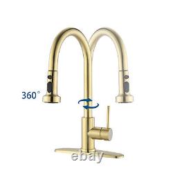 Kitchen Faucet Sink Pull Down Sprayer Swivel Spout with Soap Dispenser