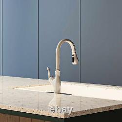 Kitchen Faucet Sink Pull Down with Sprayer Single Handle Mixer Brushed Nickel