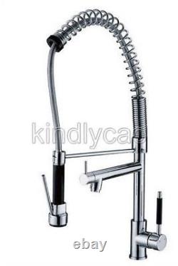 Kitchen Faucet Swivel Spout Pull Down Sprayer Deck Mount Sink Mixer Tap Ksf007