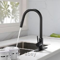 Kitchen Faucet with Pull down Sprayer Mixer Taps Stainless Steel Chrome Finish