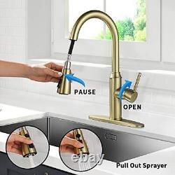 Kitchen Faucet with Sprayer, Single Handle Kitchen Sink Faucet Pull Out Sprayer