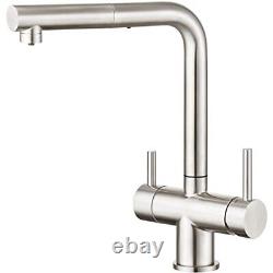 Kitchen Faucets 3 in 1 Water Filter Purifier Faucets Drinking Brushed Nickel