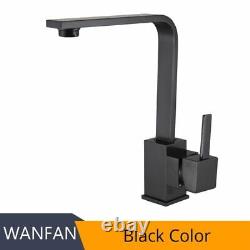 Kitchen Faucets Sink Water Faucet 360 Rotate Swivel Single Hole Black Mixer Tap