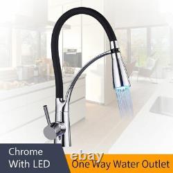 Kitchen Mixer LED Light Sink Faucet Tap Faucets Hot Cold Deck Mounted Mixer Tap