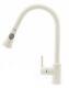 Kitchen Mixer Sink Tap Pull Out Single Lever Swivel spout 360` White Brass 47