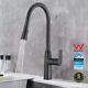 Kitchen Mixer Tap Black Pull Out Tap Hotel Brass Faucet Sink Basin Faucet Swivel