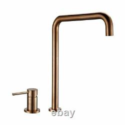 Kitchen Sink Faucet Basin Modern Single Handle Deck Mounted Tap Hot Cold Mixer