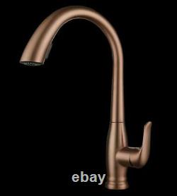 Kitchen Sink Faucet Bathroom Tap Hot Cold Washbasin Mixer Copper Pull Out Spray