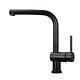 Kitchen Sink Faucet Black/Chrome Single Handle Swivel Pull Out Sprayer Mixer