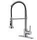Kitchen Sink Faucet Hot Cold Mixer Bathroom Tap Spring Head Stainless Steel 304