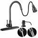 Kitchen Sink Faucet Pull Down Sprayer Single Handle Mixer Tap Home Oil-Rubbed