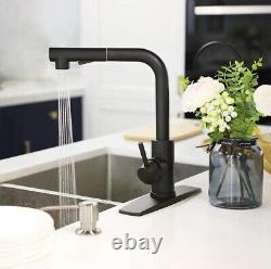 Kitchen Sink Faucet Pull Down Sprayer Single Holes Swivels, Multiple Colors