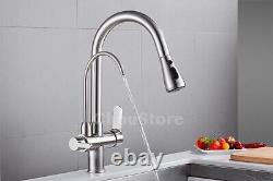 Kitchen Sink Faucet Pull Out Shower Swivel 3 Way Filter Drink Water Mixer Tap