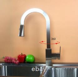 Kitchen Sink Faucet Pull Out Spout Mixer Bathroom Tap Pull Out Head Deck Mounted
