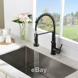 Kitchen Sink Faucet Single Handle Oil Rubbed Bronze Pull down Sprayer Mixer Tap