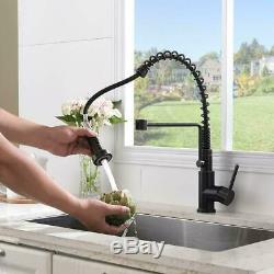 Kitchen Sink Faucet Single Handle Oil Rubbed Bronze Pull down Sprayer Mixer Tap