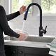 Kitchen Sink Faucet Smart Touch Sensor Pull Out Sprayer Matt Black Mixer Tap1
