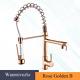 Kitchen Sink Faucet Stainless Steel Single Handle Pull down Sprayer Swivel Mixe