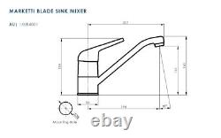 Kitchen Sink Mixer Tap Chrome Low Pressure 1608400 Greens Tapware Marketti Blade