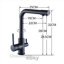Kitchen Sink Swivel Faucet 3 Way Filter Drinking Water Supply Counter Mixer Tap