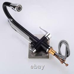 Kitchen Sink Tap Mixer Hot Cold Bathroom Sink Faucet Pull Out Swivel Double Pipe