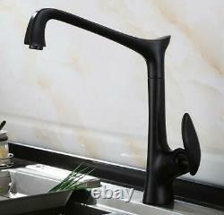 Kitchen Tap Bathroom Sink Faucet Hot Cold Bath Mixer Swivel Spout Single Handle
