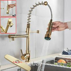 Kitchen Taps Modern Sink Mixer Pull Out Single Lever Mono Chrome Brass Spray Tap