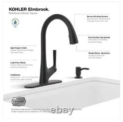 Kohler 1PREC26448-SD-BL Pull-Down Kitchen Sink Faucet withSoap Dispenser, Black