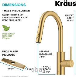 Kraus KPF-2620BB Oletto Kitchen Faucet, 15 1/8 15 Inch, Brushed Bronze