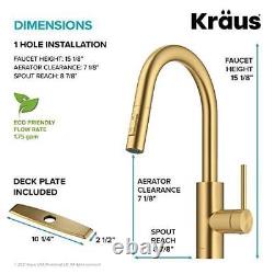 Kraus KPF-2620BB Oletto Kitchen Faucet 15 1/8 Inch Brushed Brass