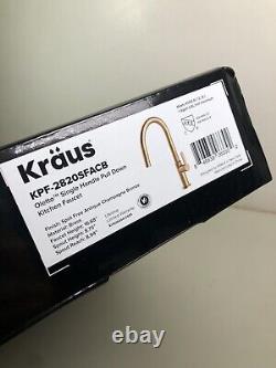 Kraus Oletto Single Handle Pull-Down Kitchen Faucet KPF-2820SFACB